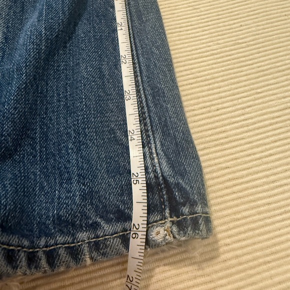 Abercrombie Kids Size 10 Distressed Jeans – Y2K Style Raw Hem Vintage Wash - Picture 3 of 9